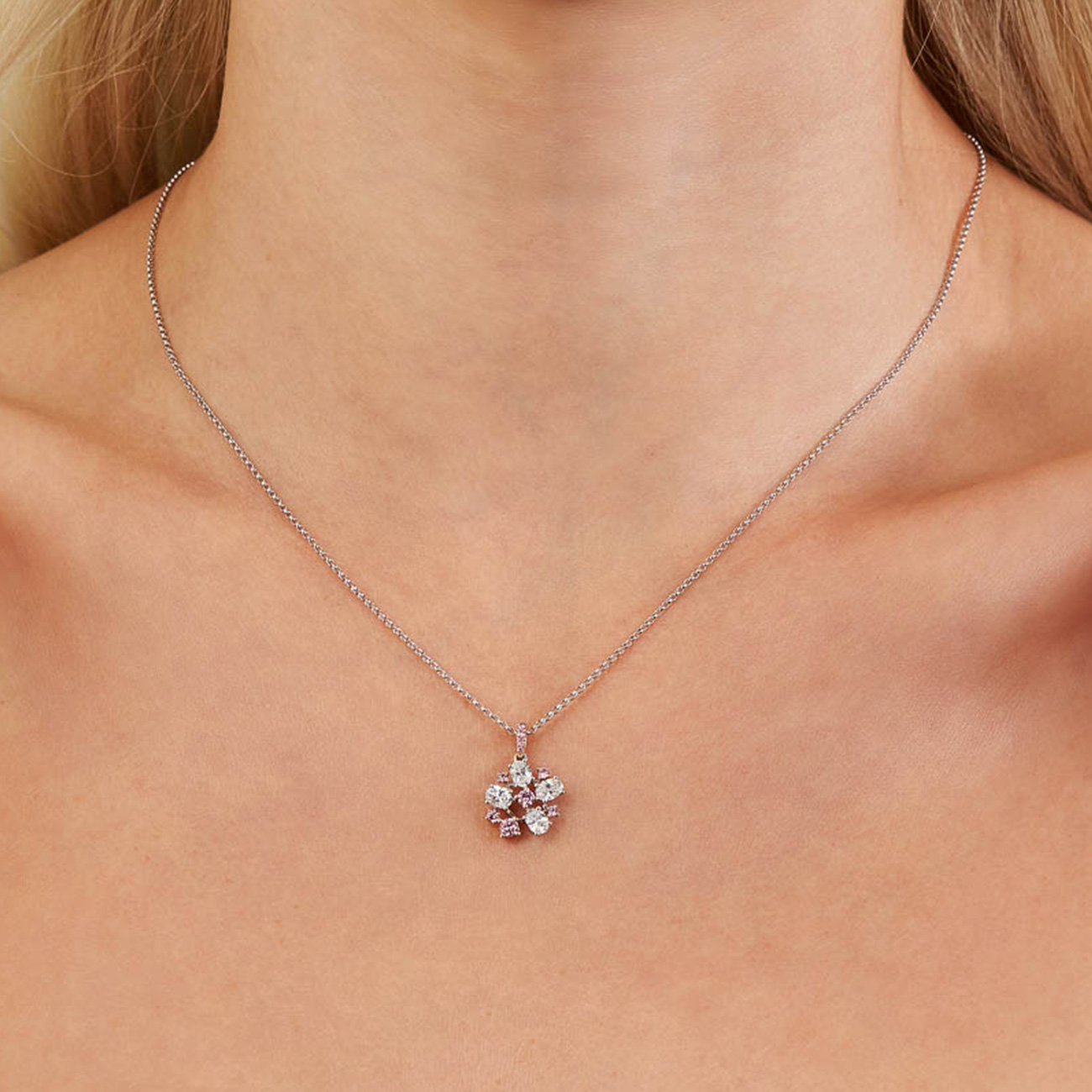 Pink &#038; White Diamond Kimberley Brooklyn Necklace