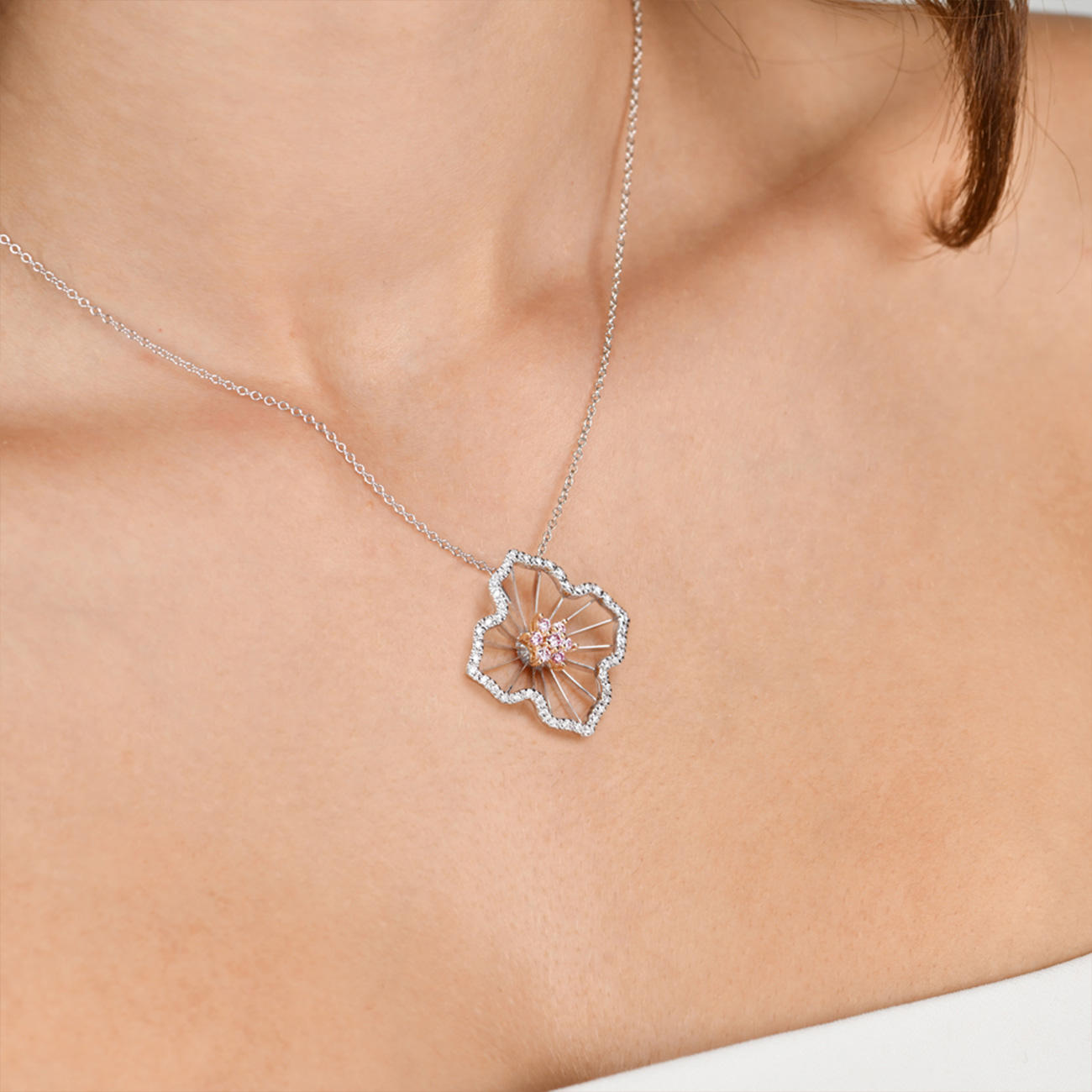 Pink &#038; White Diamond Kimberley Mavisha Necklace