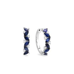 Blue Australian Sapphire & Diamond Skylar Earrings