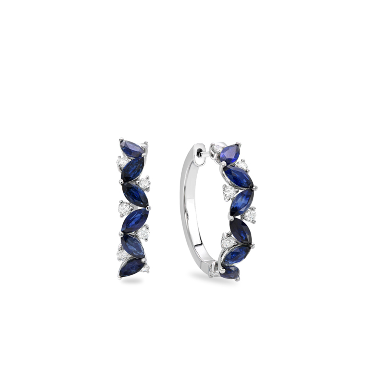 Blue Australian Sapphire &#038; Diamond Skylar Earrings