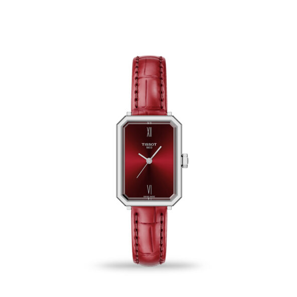 Tissot SRV Red Dial Red Leather Strap Watch for Women - T160.110.16.423.00