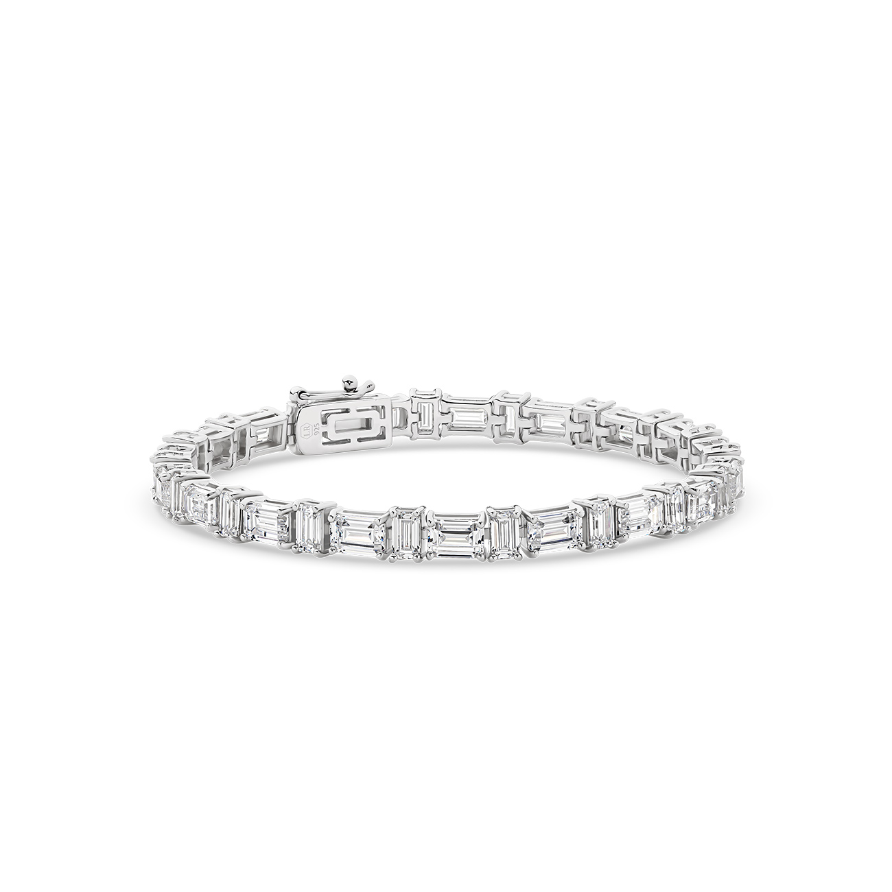 Cubic Zirconia Silver Emerald Tennis Ellie Bracelet