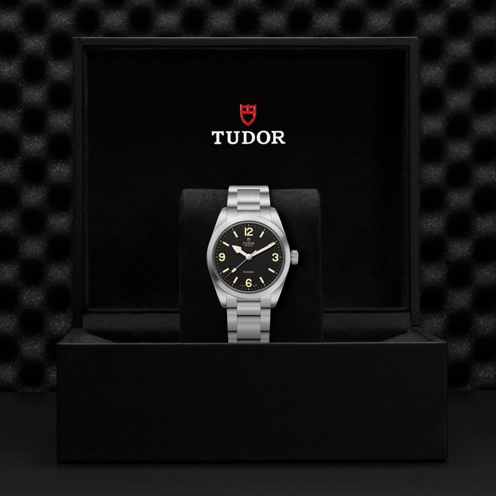 TUDOR Ranger 36mm Steel Case Black Domed Dial M79930-0001 TUDOR Ranger 36mm steel case with black domed dial on steel bracelet, reference M79930-0001.