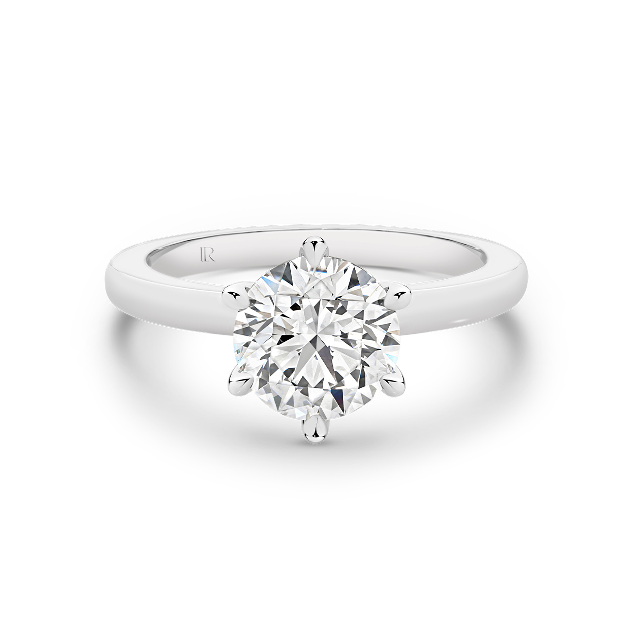 2ct Legacy Round Brilliant Lab Diamond Solitaire Ring in 18K White Gold