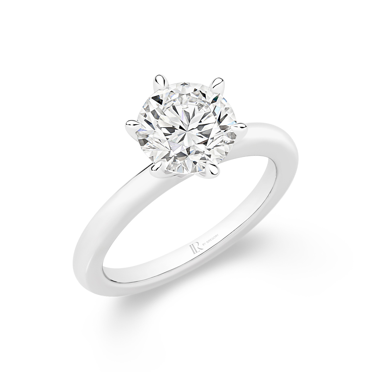 2ct Legacy Round Brilliant Lab Diamond Solitaire Ring in 18K White Gold