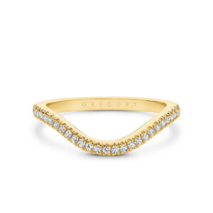 18K yellow gold round brilliant diamond fitted Luna band A2702B-MARQ