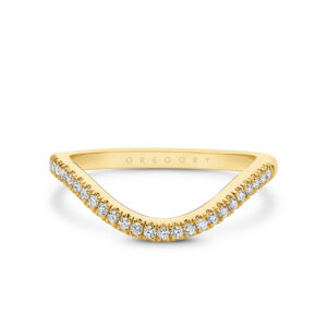 18K yellow gold round brilliant diamond fitted Luna band A2700B-OVAL