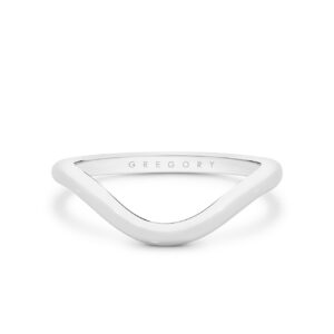 18K white gold plain fitted Luna band A2701B-PEAR