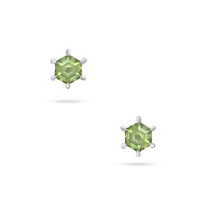 Green Australian Sapphire Melba Hexagon Earrings