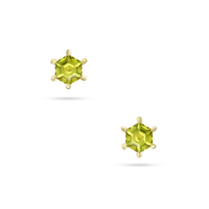 Yellow Australian Sapphire Melba Hexagon Earrings