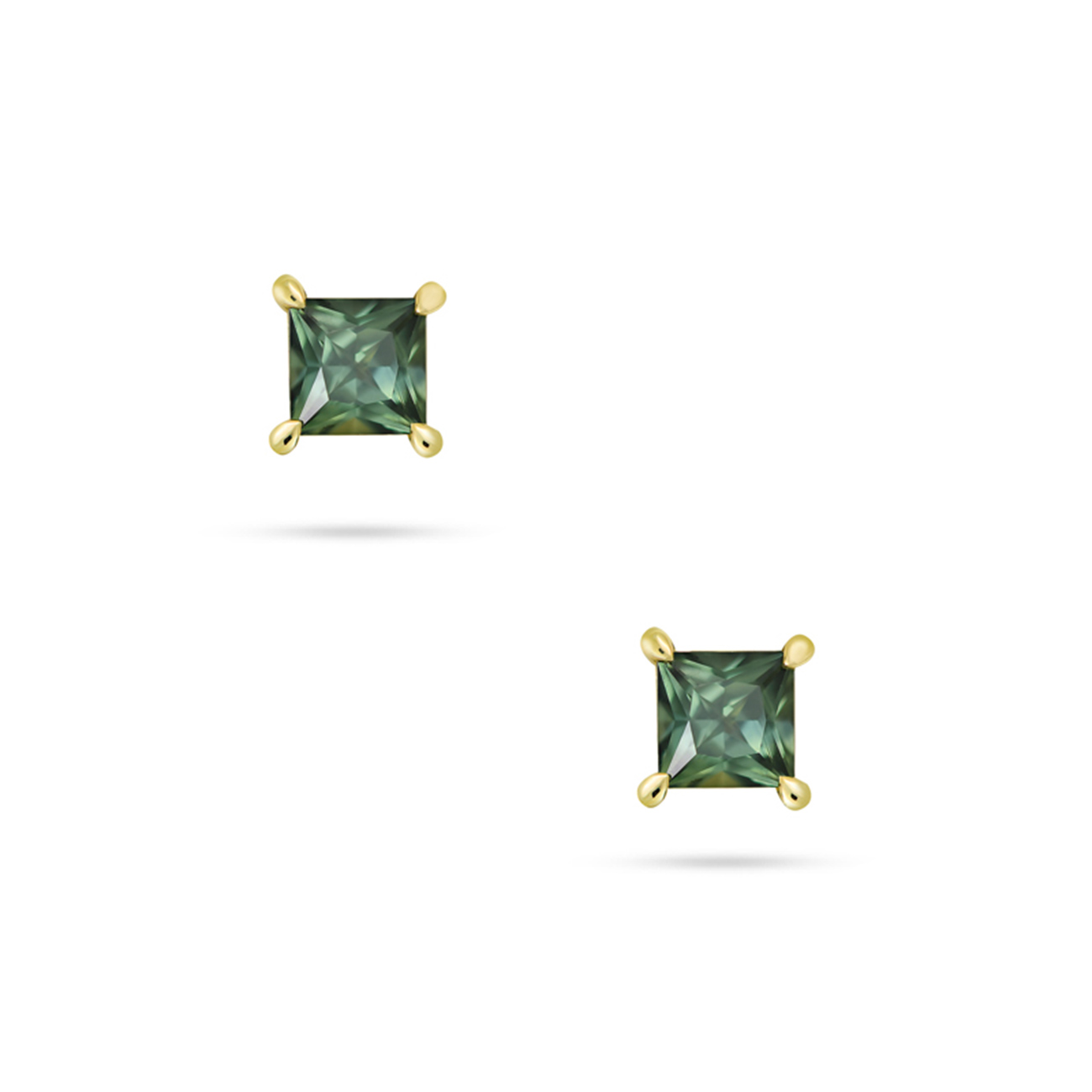 Teal Australian Sapphire Melba Princess Earrings