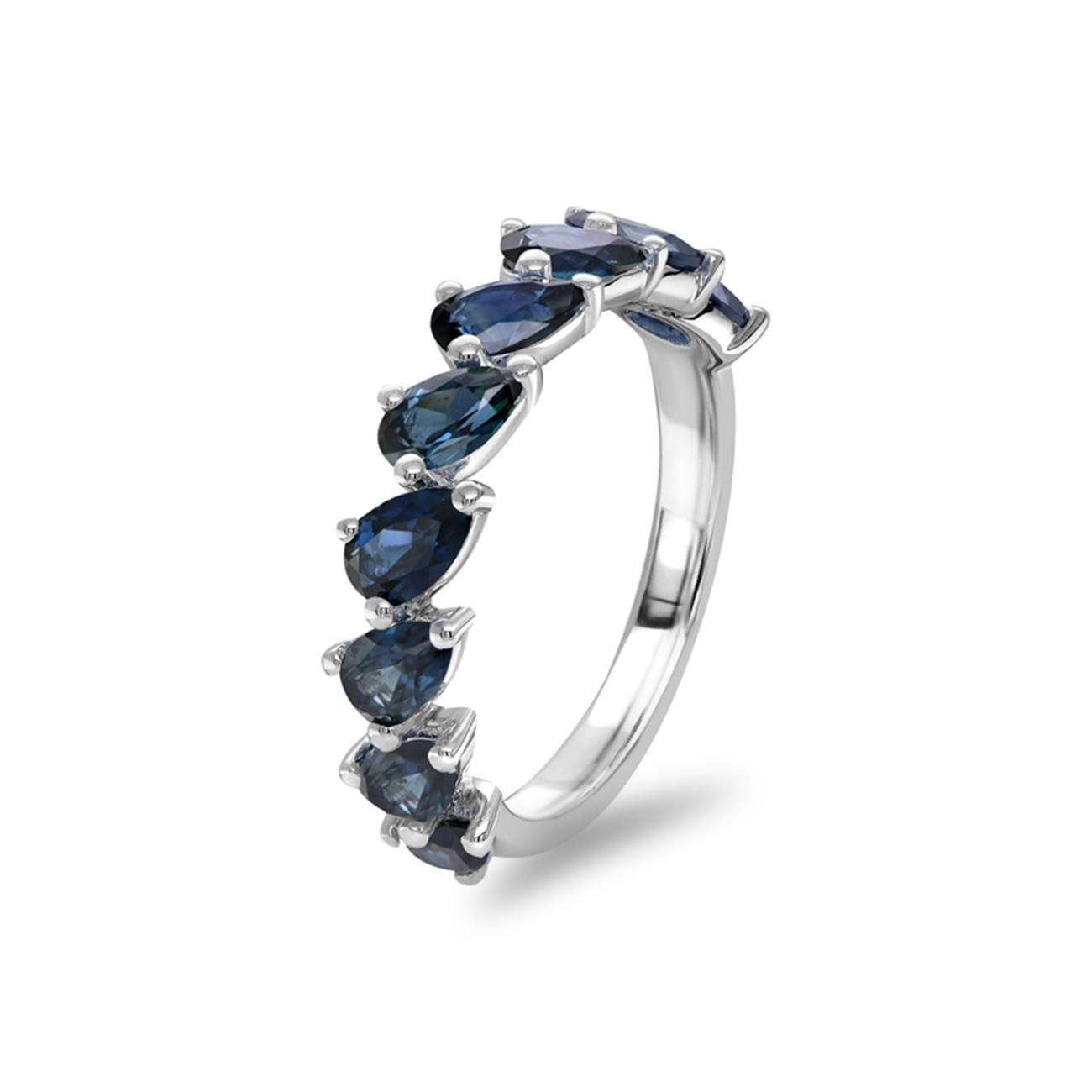 Blue Australian Sapphire Novena Ring