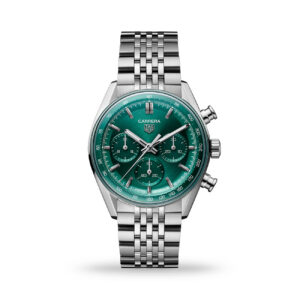 TAG Heuer Carrera Chronograph 41mm CBS2115.BA0053 with Green Dial and Steel Bracelet