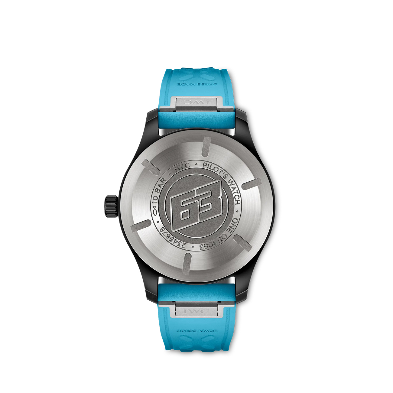 IWC Pilot’s Watch Automatic 41 George Russell Ref. IW328107 IWC Pilot’s Watch Automatic 41 George Russell IW328107 in black ceramic with blue rubber strap