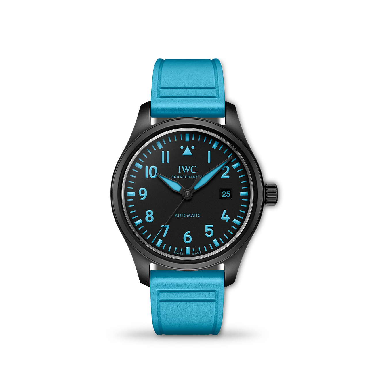 IWC Pilot’s Watch Automatic 41 George Russell Ref. IW328107 IWC Pilot’s Watch Automatic 41 George Russell IW328107 in black ceramic with blue rubber strap