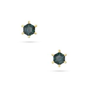 Blue Australian Sapphire Melba Hexagon Earrings