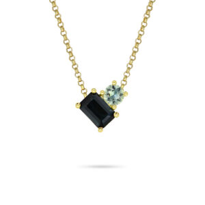 Blue Australian Sapphire Toi Et Moi Necklace