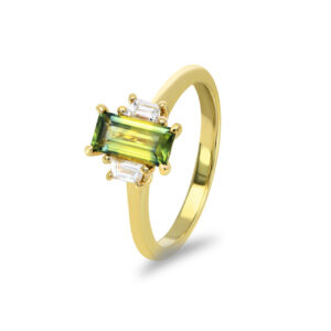 Parti Australian Sapphire & Diamond Lowe Ring