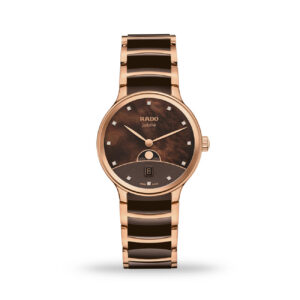 Rado Centrix 35mm rose gold PVD and ceramic watch R30232902