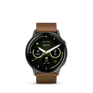 Garmin Venu 4 AMOLED GPS smartwatch 45mm slate black model 010-03014-03