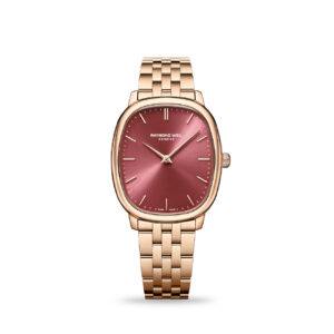 Raymond Weil Toccata Heritage red grape dial mechanical bracelet watch 33 x 38 mm