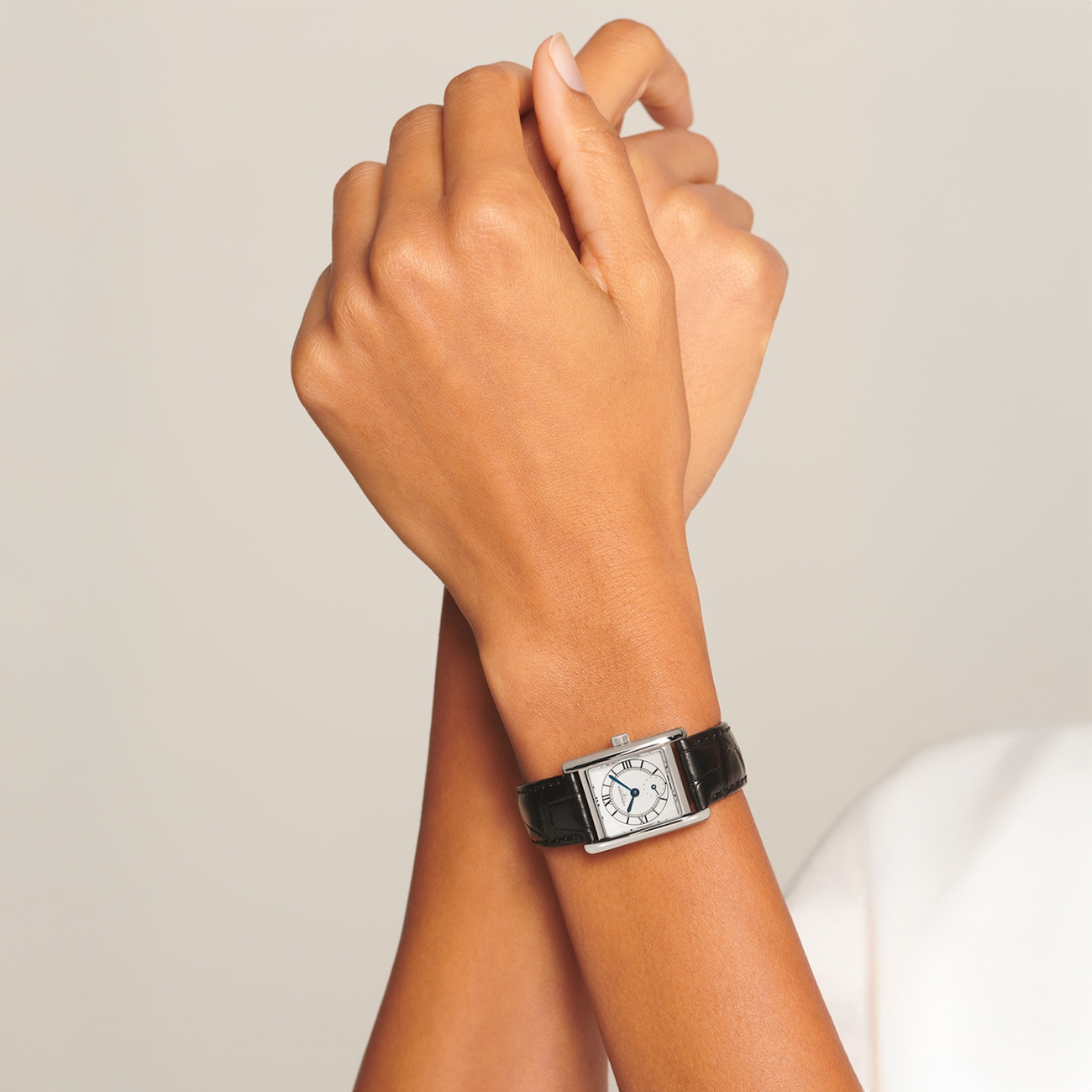 Longines Mini DolceVita Rectangular Ladies Watch Longines Mini DolceVita L5.200.4.75.2 stainless steel ivory dial watch