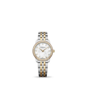 Raymond Weil Toccata 5024-SPS-97081 ladies 24mm two tone diamond mother of pearl watch - front view