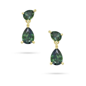 Teal Australian Sapphire Lolita Earrings