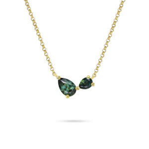 Teal Australian Sapphire Lolita Necklace