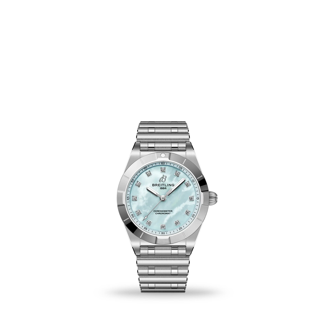 Breitling Chronomat 28 A72310101C1A1 Watch Breitling Chronomat 28 A72310101C1A1 stainless steel luxury watch with light blue dial