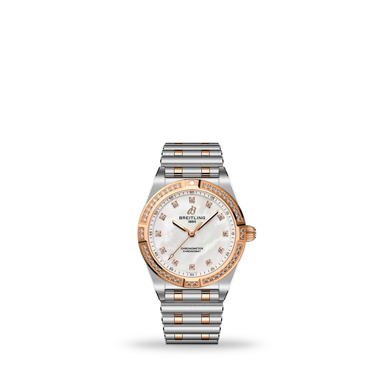 Breitling Chronomat 28 U72310531A1U1-soldier Breitling Chronomat 28 U72310531A1U1 two-tone luxury watch with mother-of-pearl dial