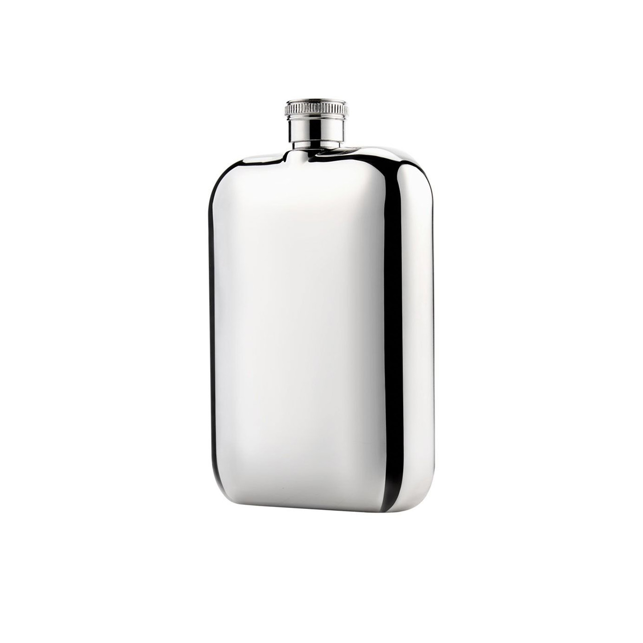 WOLF Philipp Hip Flask Black – 6oz Luxury Stainless Steel Flask WOLF Philipp Hip Flask Black with vegan leather sleeve and silver-plated stainless steel finish
