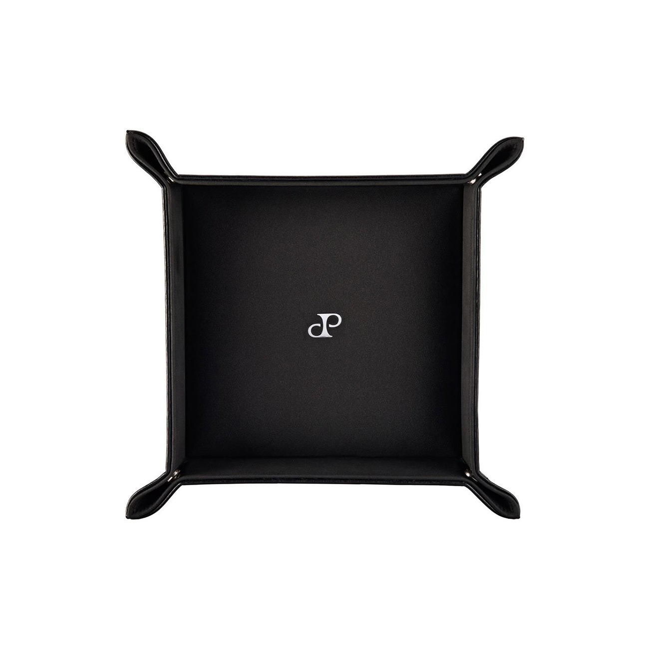 WOLF Philipp Snap Valet Tray Black – 190208 WOLF Philipp Snap Valet Tray Black 190208 in black grained vegan leather with snap-close corners