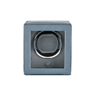 Wolf Cub Winder with Cover Future Grey automatic watch winder in vegan leather