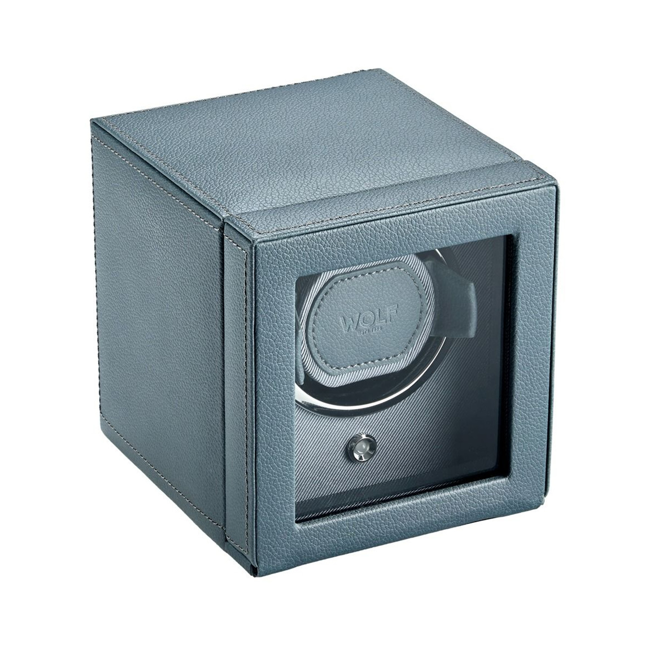 Wolf Cub Winder with Cover Future Grey Wolf Cub Winder with Cover Future Grey automatic watch winder in vegan leather