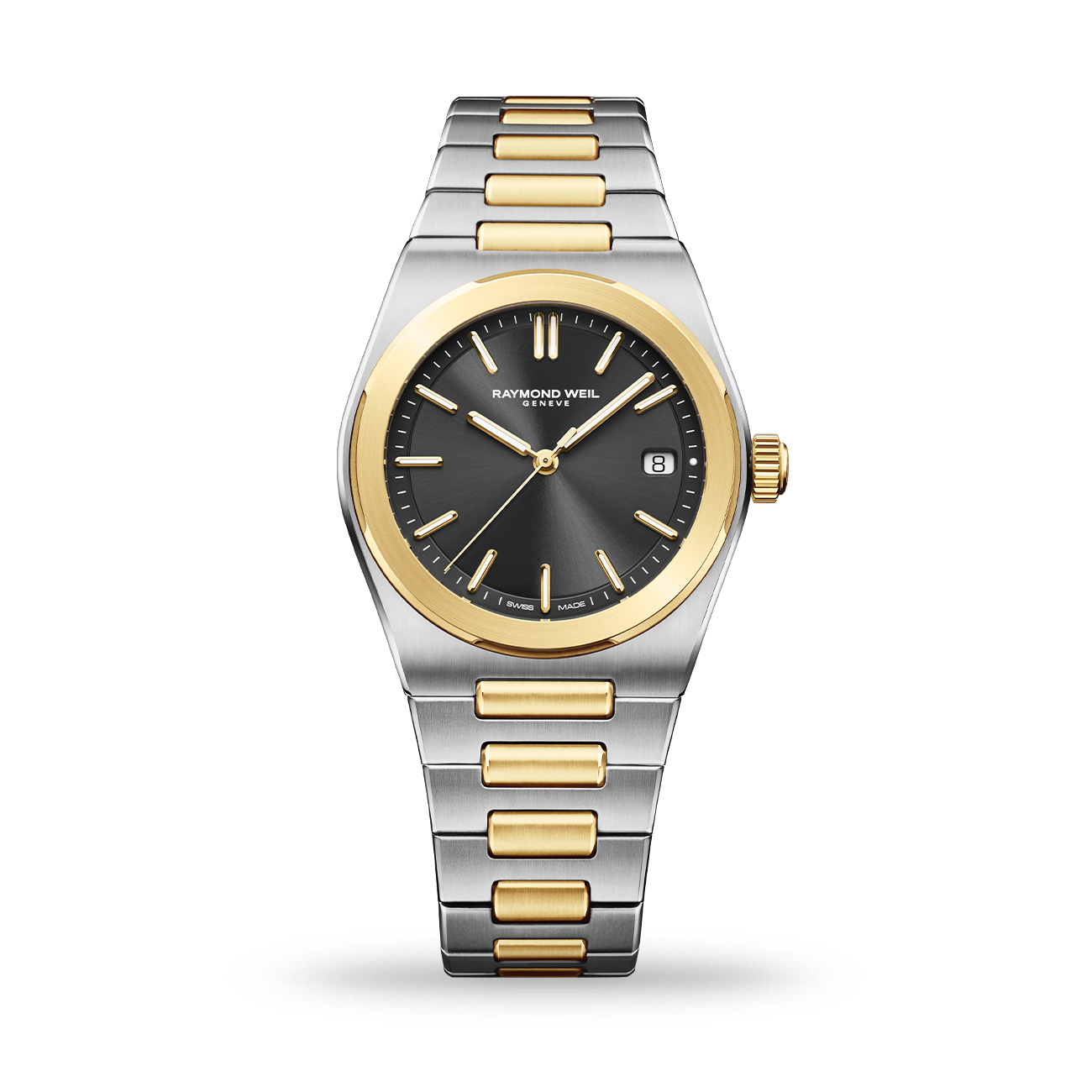 Raymond Weil A.R.T. Automatic Graphite Dial Two-Tone Watch Raymond Weil A.R.T. Automatic 38mm graphite dial two-tone stainless steel men's watch 1000-STP-20001