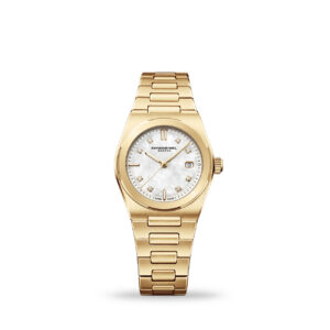 Raymond Weil A.R.T. 1250-SPS-97081 ladies two-tone quartz watch with mother-of-pearl dial and diamond-set bezel