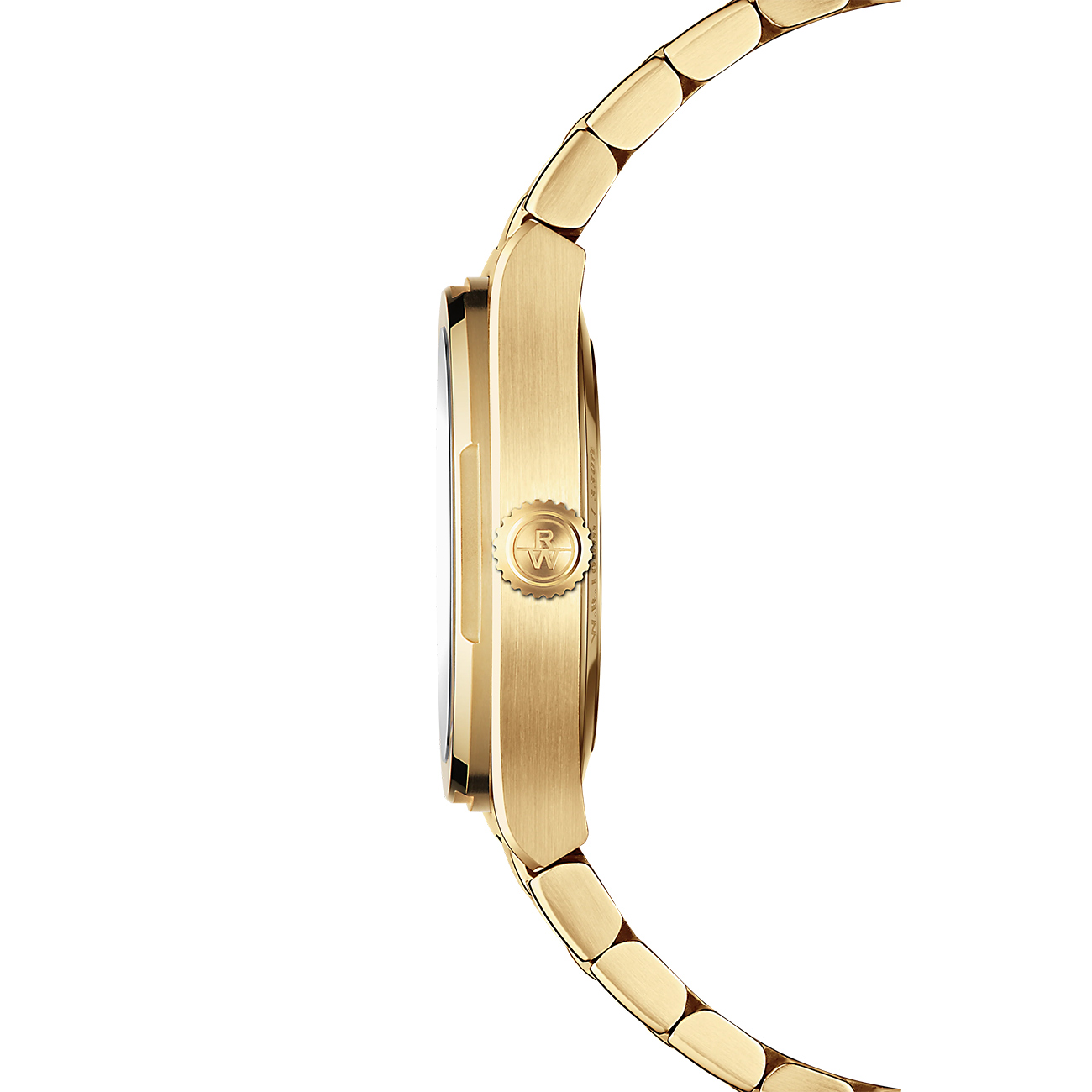 Raymond Weil A.R.T. 1250-SPS-97081 Diamond Bezel Two-Tone Watch Raymond Weil A.R.T. 1250-SPS-97081 ladies two-tone quartz watch with mother-of-pearl dial and diamond-set bezel - side