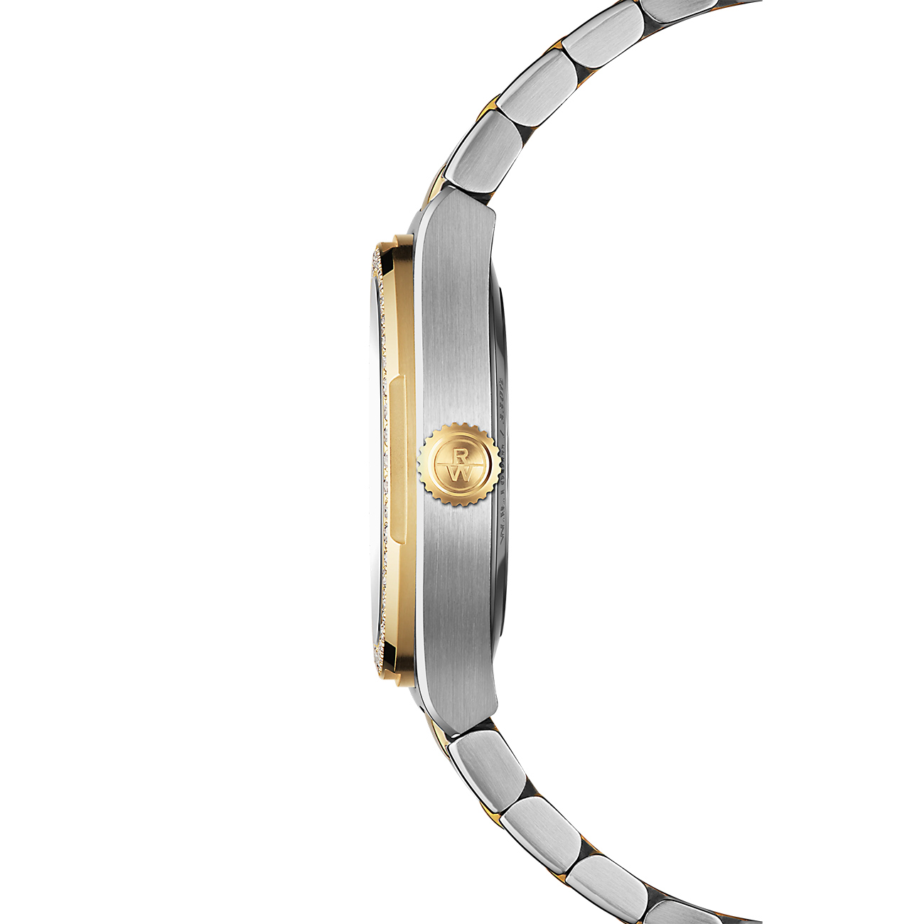 Raymond Weil A.R.T. 1250-SPS-97081 Diamond Bezel Two-Tone Watch Raymond Weil A.R.T. 1250-SPS-97081 ladies two-tone quartz watch with mother-of-pearl dial and diamond-set bezel