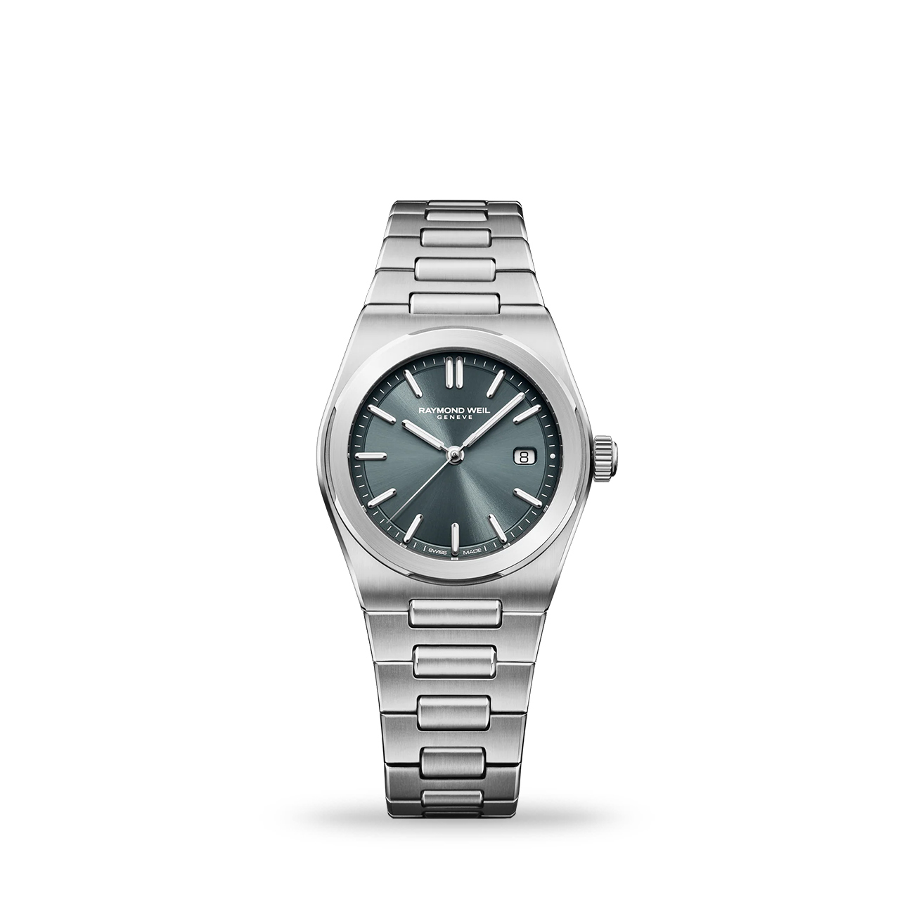 Raymond Weil A.R.T. 1250-ST-56001 Blue Dial Watch 30mm Raymond Weil A.R.T. 1250-ST-56001 stainless steel quartz watch with charcoal blue dial and integrated bracelet
