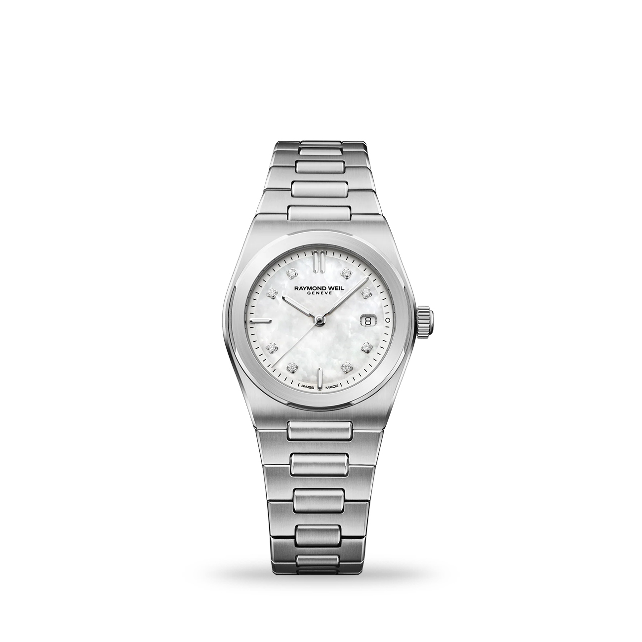 Raymond Weil A.R.T. 1250-ST-97081 Stainless Steel Watch 30mm Raymond Weil A.R.T. 1250-ST-97081 ladies stainless steel quartz watch with mother-of-pearl dial and integrated bracelet