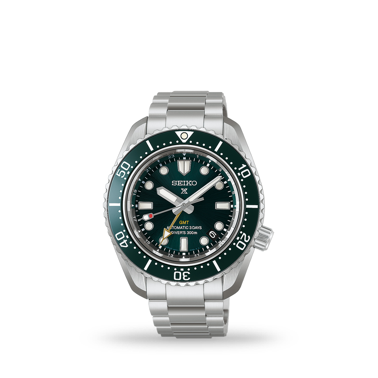 Seiko Prospex HBC001J Automatic GMT 300m Diver Green Dial Seiko Prospex HBC001J automatic GMT 300m dive watch with green dial
