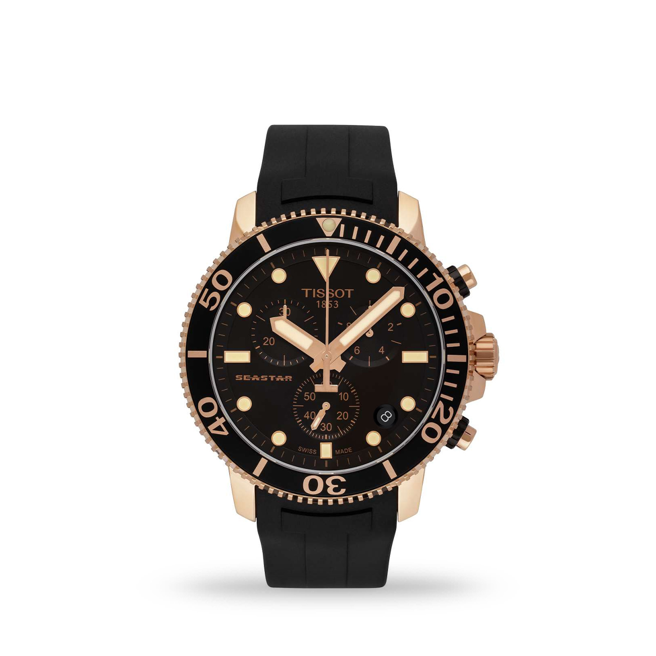 Tissot Seastar 1000 Chronograph T120.417.37.051.00 Tissot Seastar 1000 Chronograph T120.417.37.051.00 black dial rose gold PVD dive watch