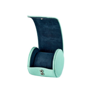 Wolf Seltzer Single Watch Roll Mint Teal travel watch case for one watch