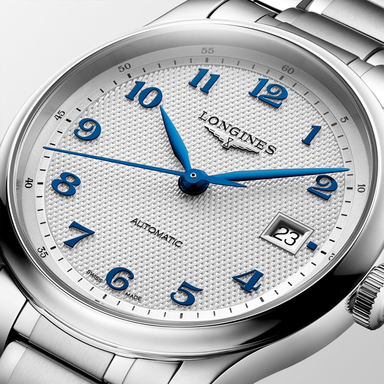 Longines Master Collection 39mm Silver Automatic Watch Longines Master Collection L2.949.4.73.6 automatic watch with silver barleycorn dial and stainless steel bracelet