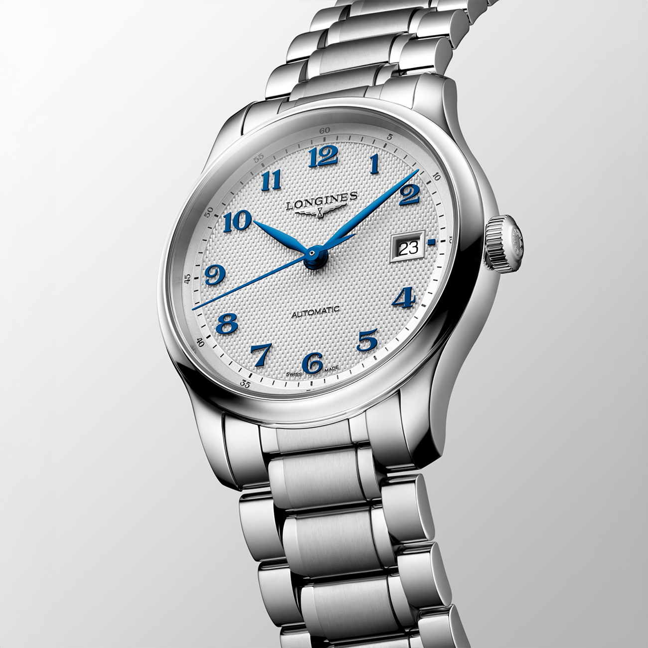 Longines Master Collection 39mm Silver Automatic Watch Longines Master Collection L2.949.4.73.6 automatic watch with silver barleycorn dial and stainless steel bracelet