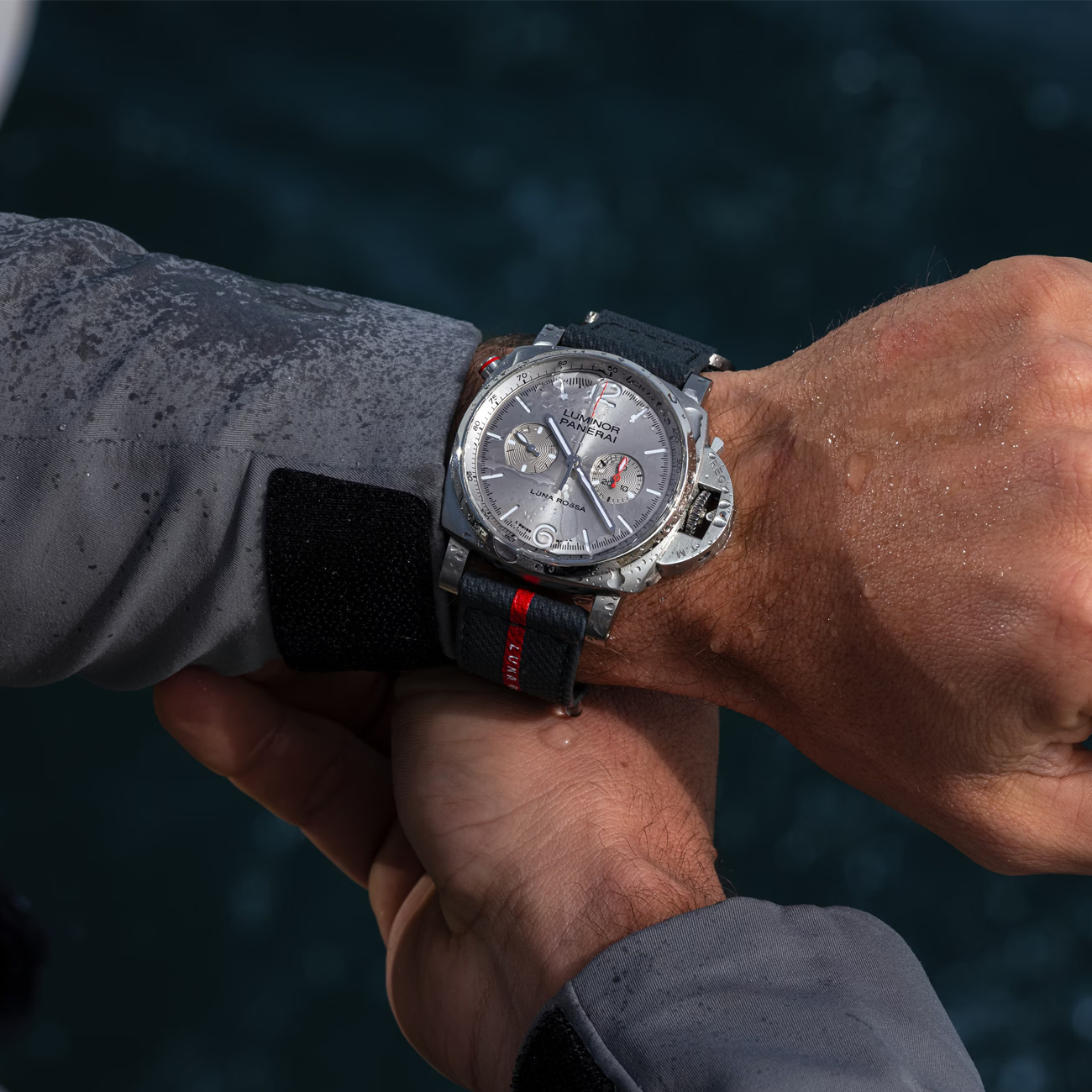 Panerai Luminor Luna Rossa Chrono PAM01768 Automatic 44mm Panerai Luminor Luna Rossa Chrono PAM01768 44mm automatic luxury watch - night view