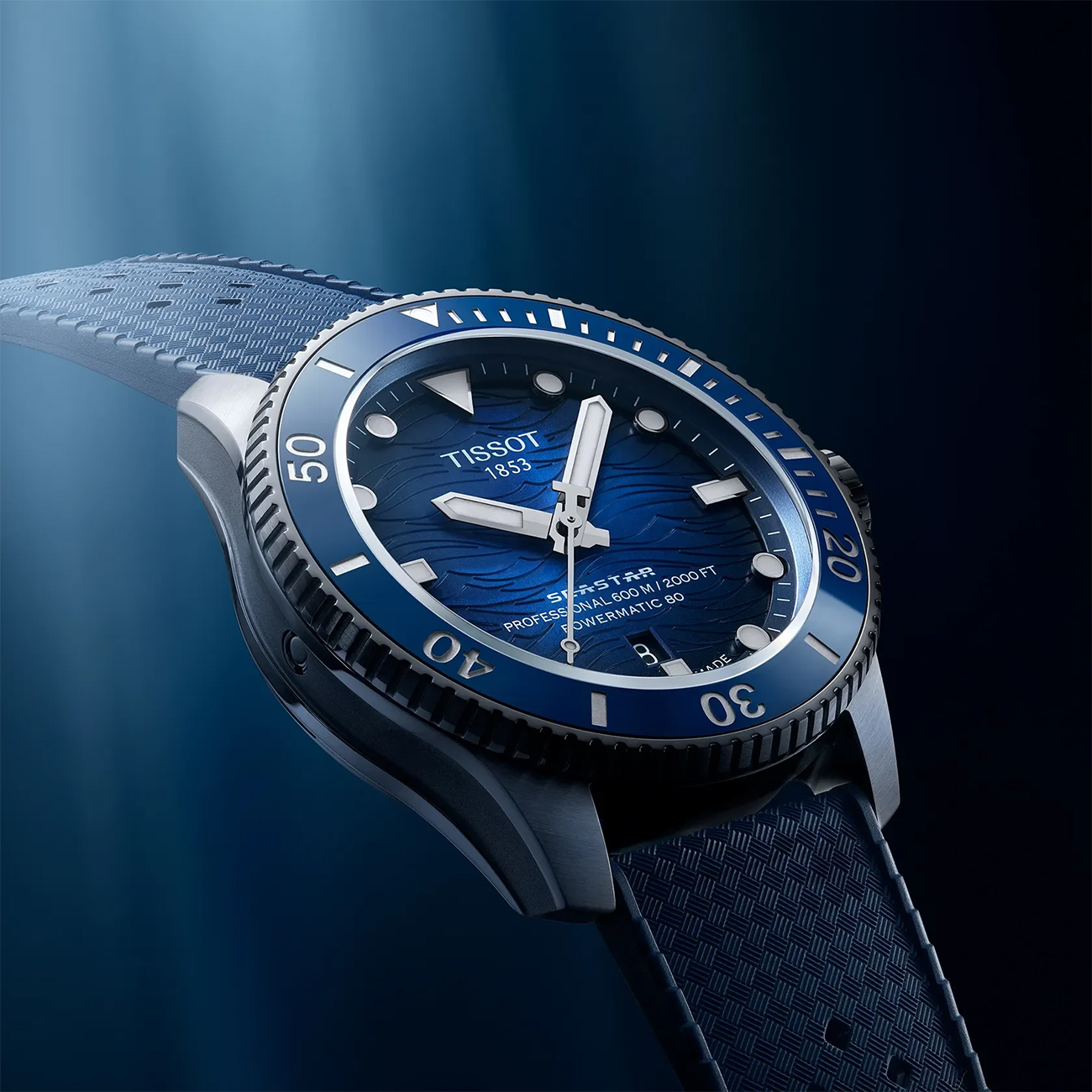 Tissot Seastar 2000 44mm T1209071704100 Automatic Dive Watch Tissot Seastar 2000 44mm T1209071704100 Swiss automatic blue dive watch with ceramic bezel