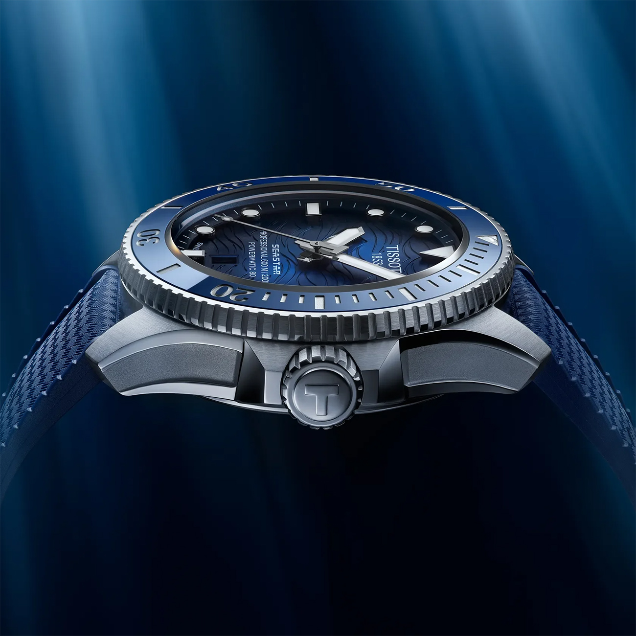 Tissot Seastar 2000 44mm T1209071704100 Automatic Dive Watch Tissot Seastar 2000 44mm T1209071704100 Swiss automatic blue dive watch with ceramic bezel