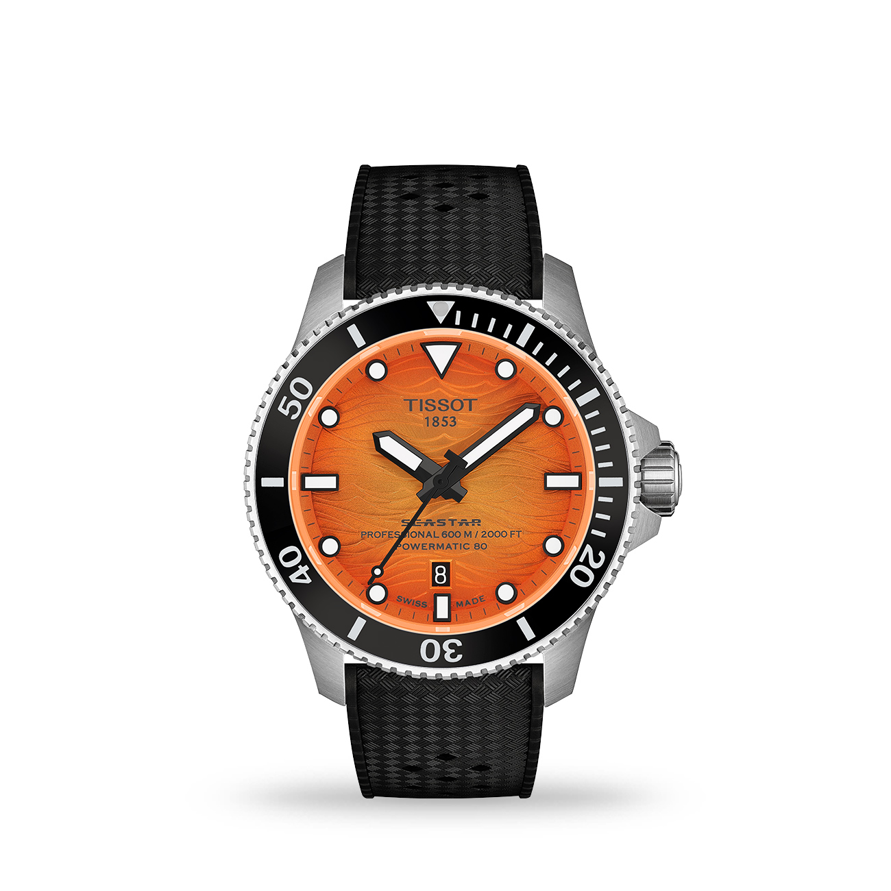 Tissot Seastar 2000 44mm T1209071728100 Automatic Dive Watch Tissot Seastar 2000 44mm T1209071728100 Swiss automatic orange dive watch with ceramic bezel